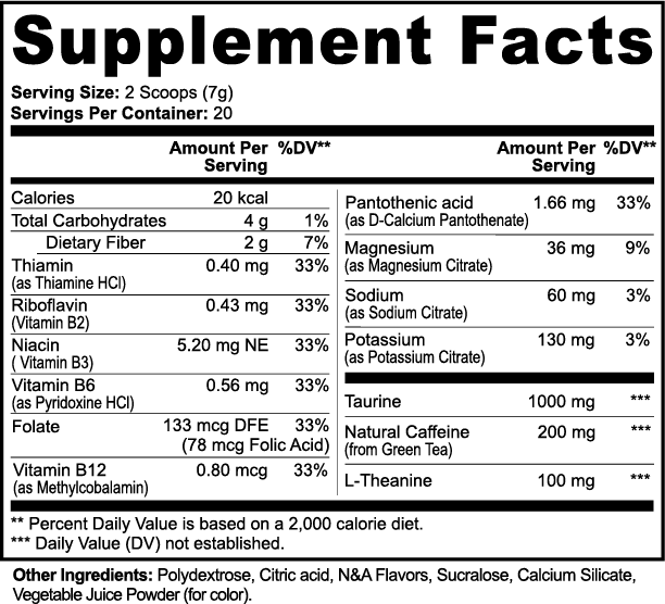 Pre-Workout Energy Powder (Fruit Punch)